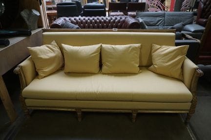 Beautiful gilded sofa in the Louis XVI style - L: 
