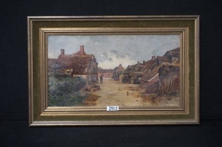 油画——《乡村风光》——约1900年——布面油画——33 x 60 厘米