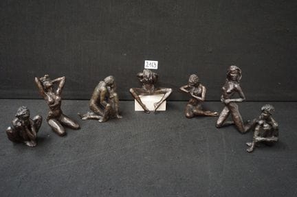 ERIC VANMECHELEN - 7 sculptures érotiques en bronz