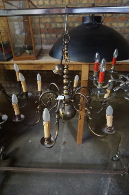 lampada a sfere classica fiamminga in rame - con 6