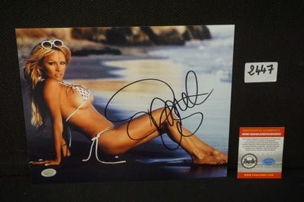 PAMELA ANDERSON (1967 -  ) - photo dédicacée - ave