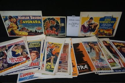 joli lot d'affiches de cinéma vintage - environ 55