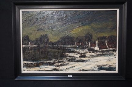 STEFAAN TESSELY (1933 -  ) - « La Lys en hiver » -