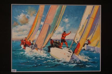ANTONIO PALMIERI (1946 - ) - "Régate avec voiliers