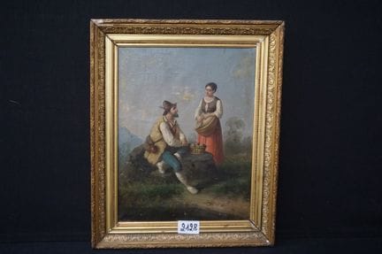 Peinture romantique du XIXe siècle - « Le berger e