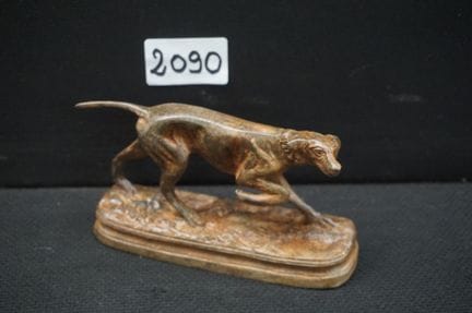 PIERRE CHENET - « chien de chasse » - sculpture en