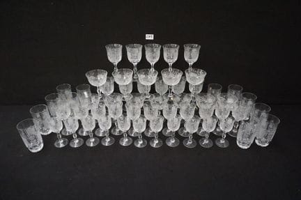 Bohemian glassware set in hand-cut crystal—with st