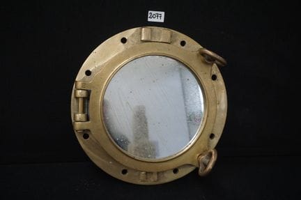 ancien hublot de navire en bronze - avec couvercle