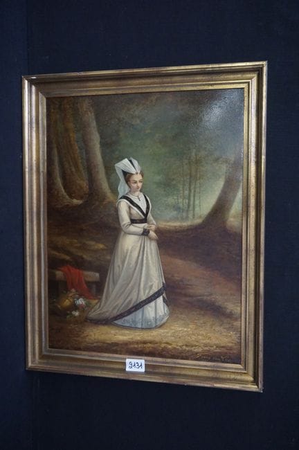 FRANS VAN LOO (1838 - 1899) - « Femme élégante ave