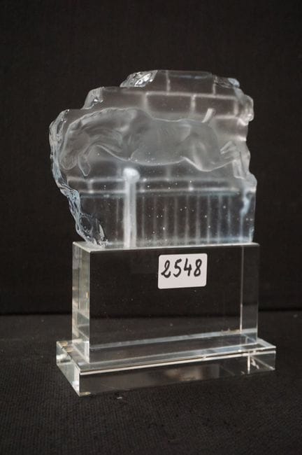 SINTIN - “Cheval” - 水晶雕塑 - 署名 - 高：23 厘米