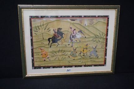 印度画作——《猎虎》——画框尺寸：62 x 83 厘米
