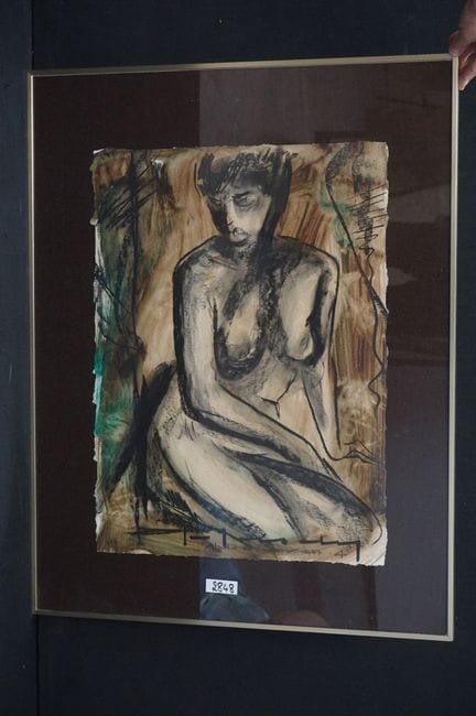 STEFAAN TASSELY (1933 -  ) - « nu » - techniques m