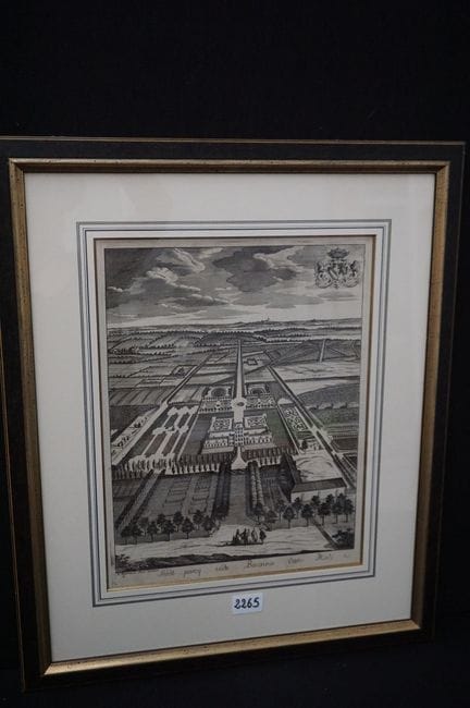 cornice con incisione del XVIII secolo - "STADT PA