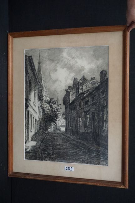 DESIRE PIRYNS (1889 - 1948) - « Vue de rue » - des