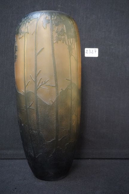 grande vaso in pâte de verre - decorazione multico