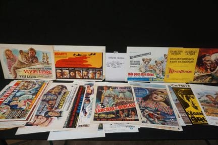 joli lot d'affiches de cinéma vintage - environ 65