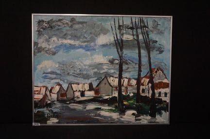 OCTAVE PIRLET (1914 - 1979) - "Fattoria nella neve
