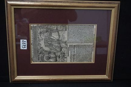 rara stampa del XVI secolo - "DIE CORONIJCKE VAN V