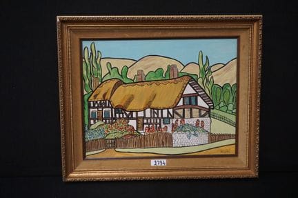 EDWARD T. MOUGHTIN - "Cottage" - 画板油画 - 已签约 - 42 x