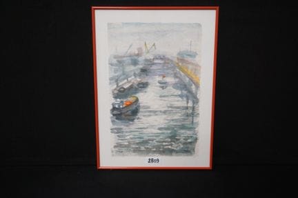 MARY HABSCH (1931 - 2023) - « Vue sur le port » - 
