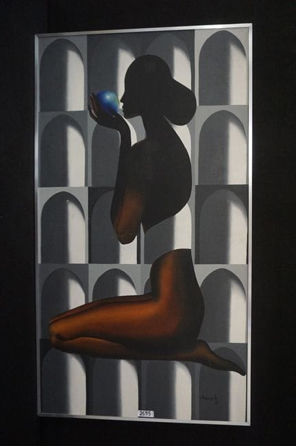 RAOUL CHANET (1935 - 2017) - "méditation" - olio s