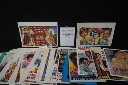 joli lot d'affiches de cinéma vintage - environ 55