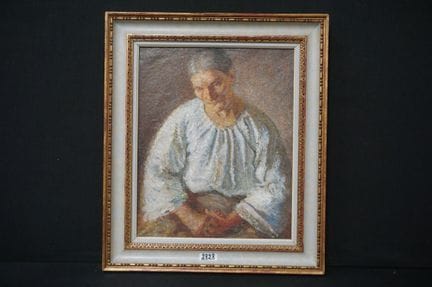 peinture impressionniste - « Femme assise » - huil