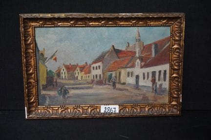 tableau - « Damme » - huile sur toile - 24 x 40 cm