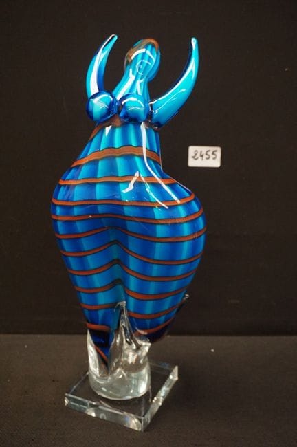 sculpture moderne en verre coloré - style MURANO -