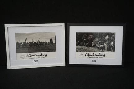 2 photos de cinéma vintage dans un cadre - "L'APPE