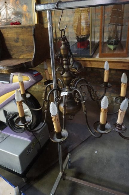 lampada a sfere classica fiamminga in rame - con 8