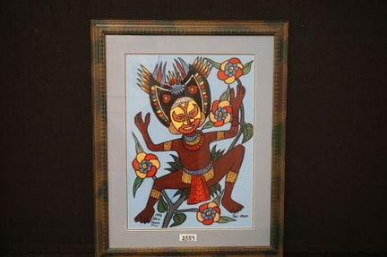 JOHN SIUNE (1965 -  ) - « Tari man » - acrylique s