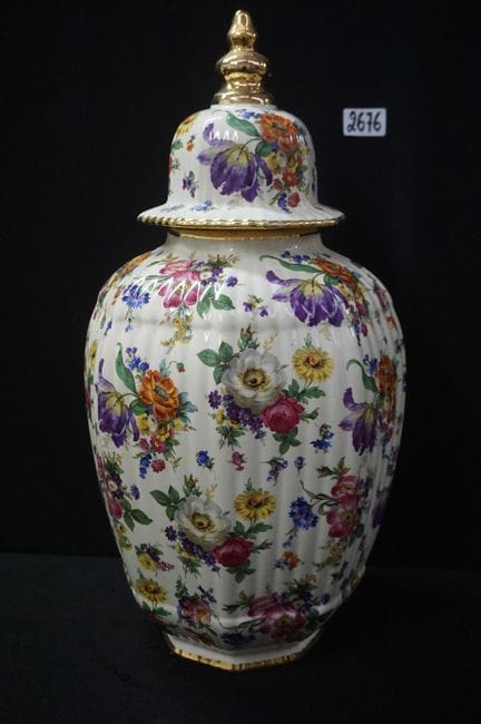 KERALUX BOCH FRERES - vaso grande con coperchio - 