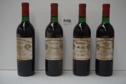 CHÂTEAU CHEVAL BLANC - 4 bouteilles de vin rouge -