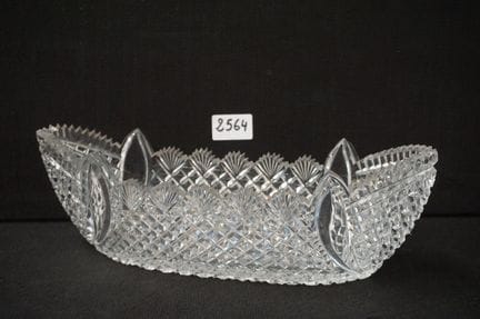 Beautiful bowl made of hand-cut crystal—diamond-cu
