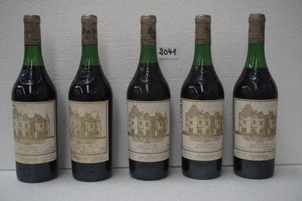 CHÂTEAU HAUT-BRION - 5 bouteilles de vin rouge - 1