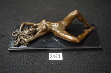 belle sculpture érotique en bronze – sur socle en 