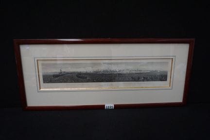 cornice con incisione del XIX secolo - "PANORAMA D