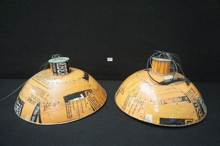2  suspensions en métal recyclé - diamètre : 55 cm