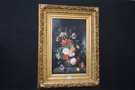 克里斯蒂安·斯泰因（1936 -  ）——《花卉静物》——布面油画，署名——精美的镀金画框——85 