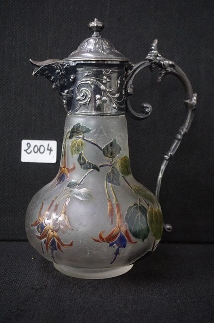 Belle « aiguière » Art nouveau française en pâte d