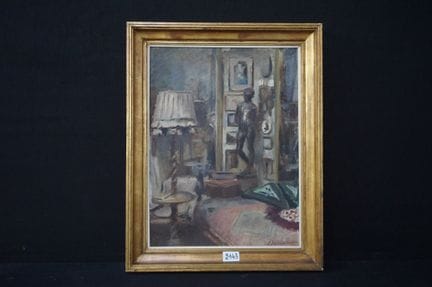 亚历山大·德农（1879—1953）——《室内》——布面油画——署名——80 × 60 厘米