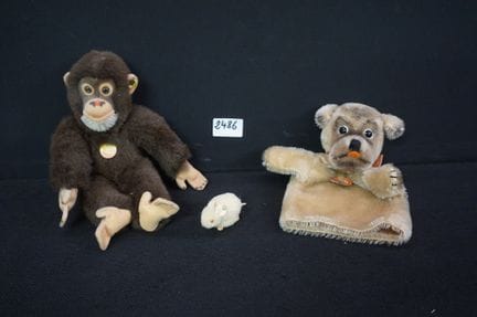 STEIFF - 3 peluches vintage - dont : « JOCKO » le 