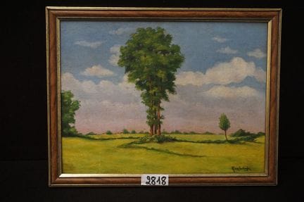 卡雷尔·范·勒伯赫（1889 - 1953）——《夏日风景》——油画布面画作（画板）——署名——30