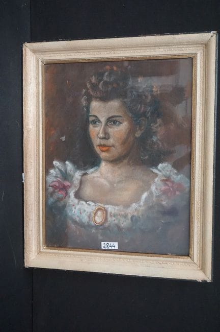 peinture - « Portrait d'une jeune femme » - techni