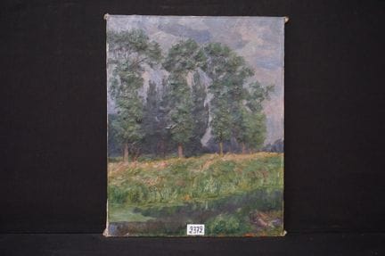 乔治·德·斯洛维尔（1873 - 1970）——《林间景致》——布面油画——署名——80 x 64 