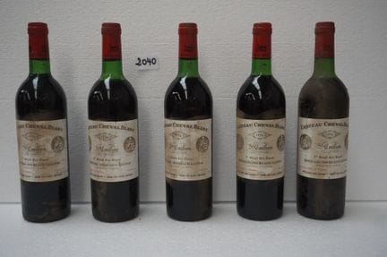 CHÂTEAU CHEVAL BLANC - 5 bouteilles de vin rouge -