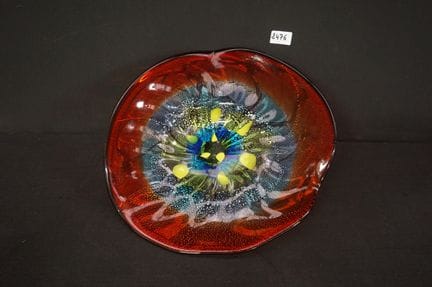 Large centerpiece made of colored glass—Murano sty