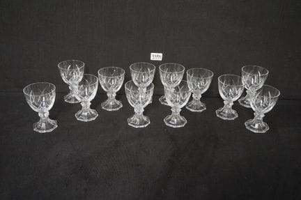 VAL SAINT LAMBERT  - 12 beautiful wine glasses - c