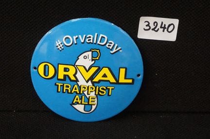 Enamel advertising sign - "ORVAL - TRAPPIST ALE - 